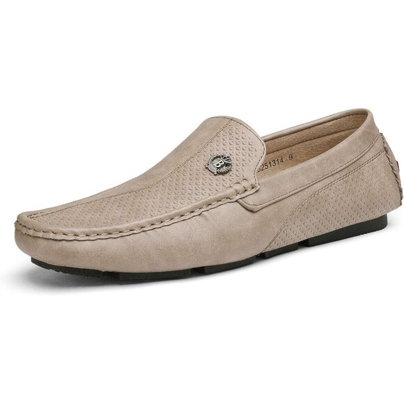 〽️Men\'s Beige Bruno Marc  Penny Moccasins Comfortable Casual Dress Loafers main image 4